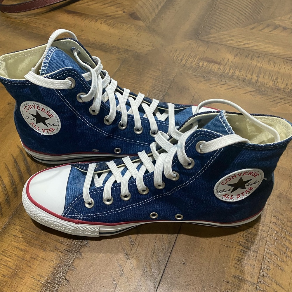 Denim Converse Hi-top Chuck Taylors All Stars